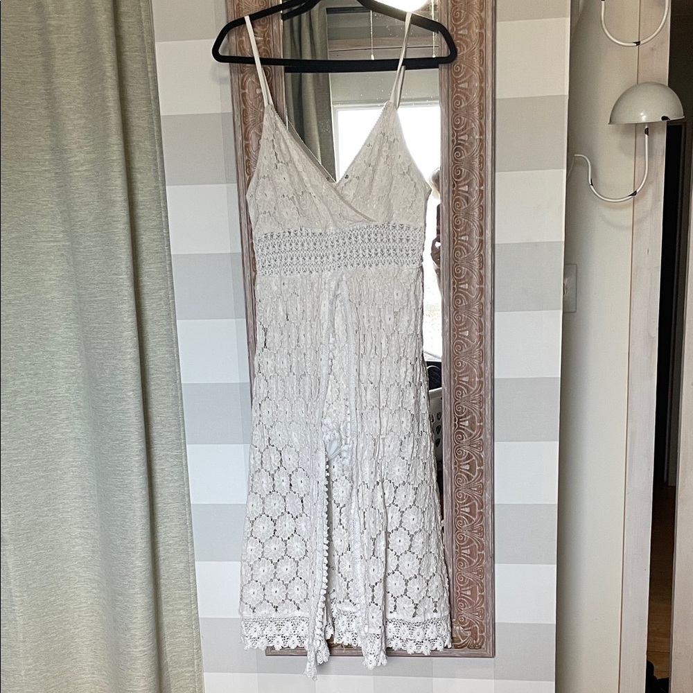 Cupshe White Lace Maxi Dress